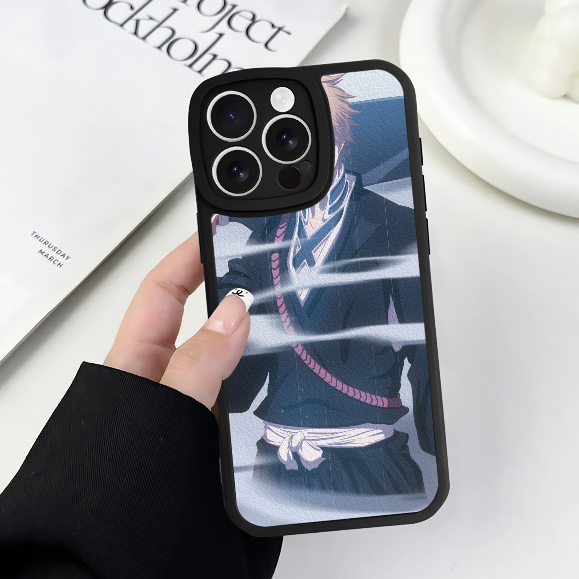 （画像用） ブリーチ BLEACH 【iPhone 16シリーズ対応】シリコンスマホケース（レザー調） 材質：シリコン
